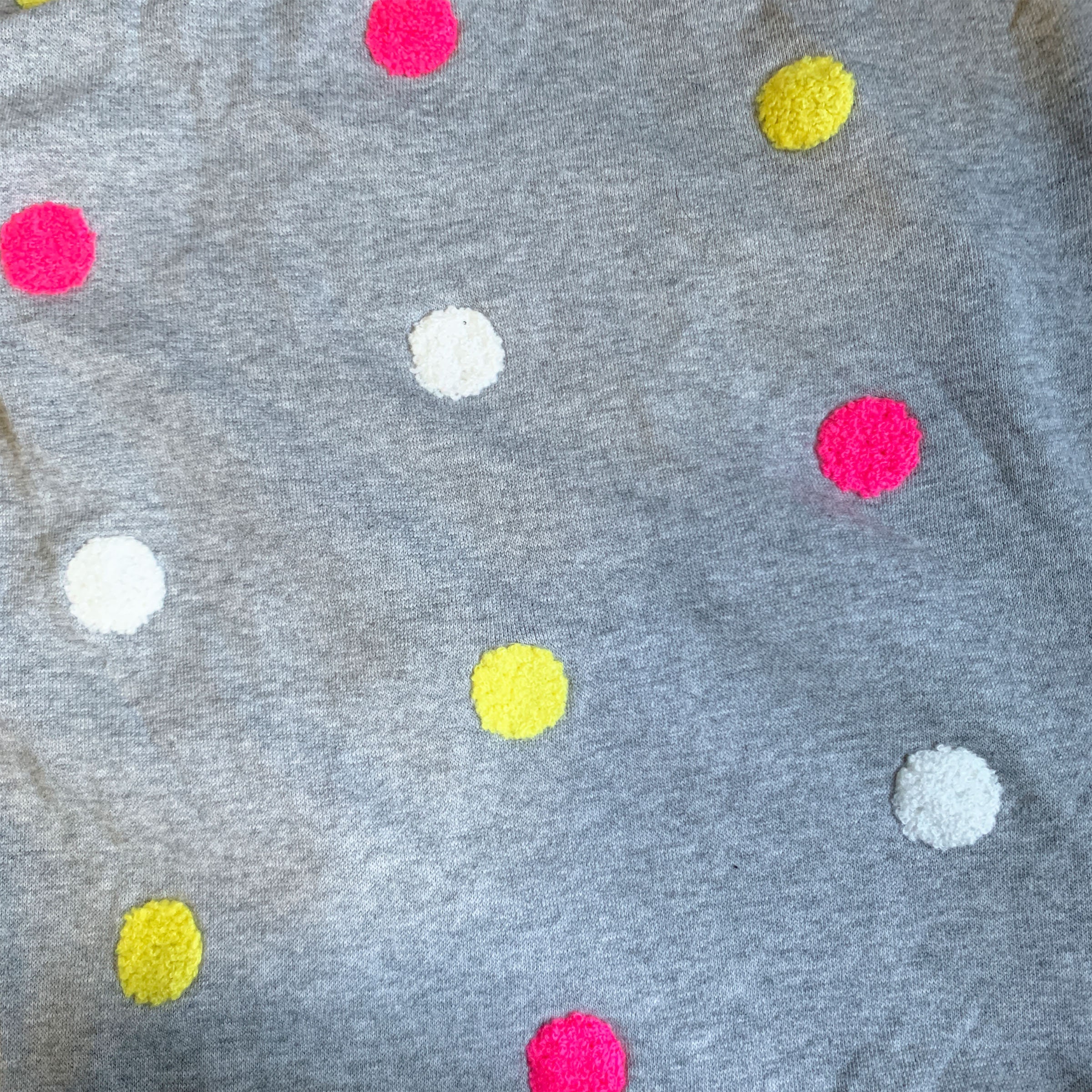 Gray Polka Dot Dog Hoodie with Black Hood - Image 3